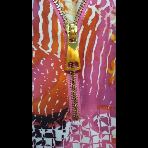 Tacera bright spring top decorative gold zip M - Picture 2 of 10